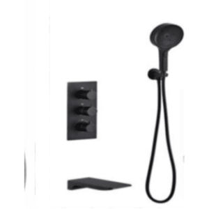 LL9017-3K Concealed shower Mixer Black Finished