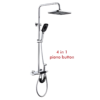 8016C Shower Set – Chrome Finish With 4 in 1 piano button