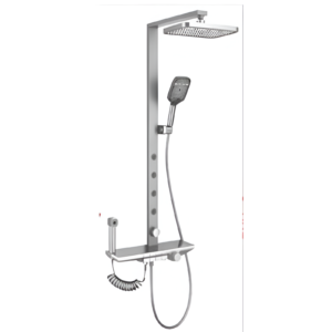 8034C Shower Set – Modern Finish With 4 in 1, piano button, digital display with LED light