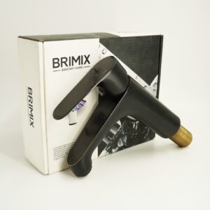 Brimix Basin Mixer – Matte Grey (Hot & Cold Water)