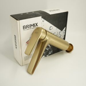 Brimix Basin Mixer – Brass Finish (Hot & Cold Water)