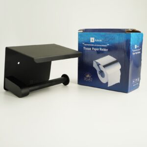 Black Tissue Holder – Modern Wall-Mounted Design